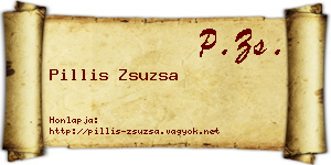 Pillis Zsuzsa névjegykártya